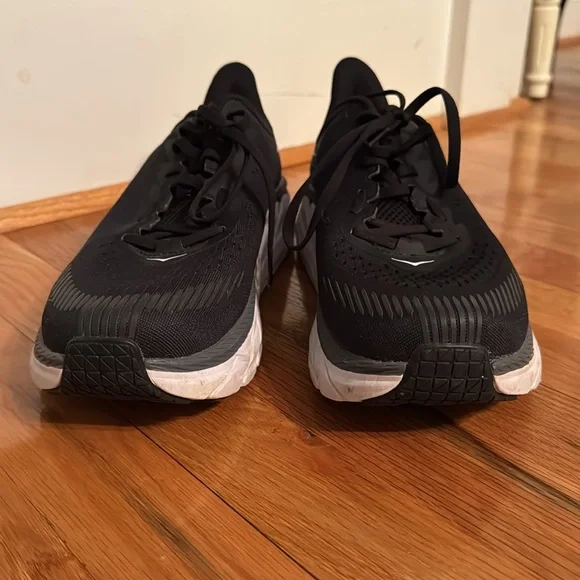 HOKA Black and White Running Shoes Men’s 11.5 - Picture 3 of 11